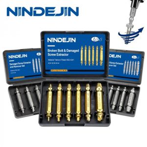 NINDEJIN 4/5/6pcs Damaged Screw Extractor Drill Bit Extractor Drill Set Broken Speed Out Bolt Extractor Bolt Stud Remover Tool