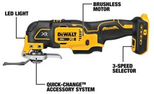 כלי עבודה מכל הסוגים כלי עבודה חשמליים DEWALT 20V מולטיטול , כלי בלבד ללא סוללות, מוצר מדהים מבוקש ביותר לא לפספס